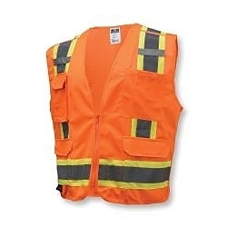 3XL ORG CLASS2 BREAKAWAY SURVEYOR VEST