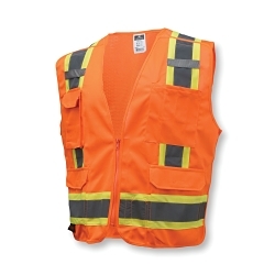 4XL ORG CLASS2 BREAKAWAY SURVEYOR VEST