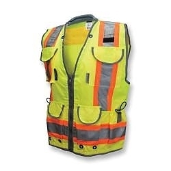 XL 2TONE HVY WOVEN CLASS2 ENGINEER VEST
