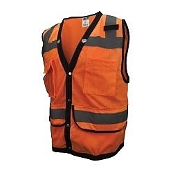 3XL HI-VIS ORG CLASS2 HD SURVEYOR VEST
