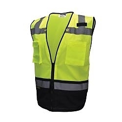 4XL GRN/BLK CLASS2 HD SURVEYOR VEST