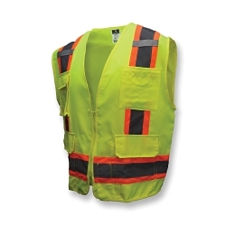 3XL GRN CLASS2 SURVEYOR SOLID VEST