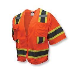 2XL ORG 2TONE SURVEYOR CLASS3 VEST