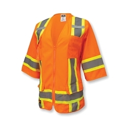 2XL WOMENS HI-VIS ORG CLASS3 2TONE VEST