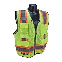 3XL GRN CLASS2 HD VEST w/ CONTRAST