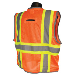 2XL ORG CLASS2 HD VEST w/ CONTRAST