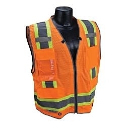 4XL ORG CLASS2 HD VEST w/ CONTRAST
