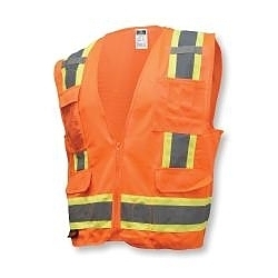 2XL ORG SOLID/MESH VEST w/ CONTRAST
