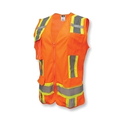 2XL WOMENS HI-VIS ORG CLASS2 2TONE VEST