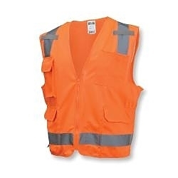 MD HI-VIS ORG CLASS2 SURVEYOR VEST
