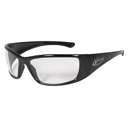 CLR SAFETY GLASSES w/ BLK FRAME