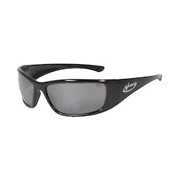 SLV MIRROR SAFETY GLASSES w/ BLK FRAME