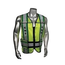 MD-XL GRN POLY/COT GRN TRIM EMS VEST