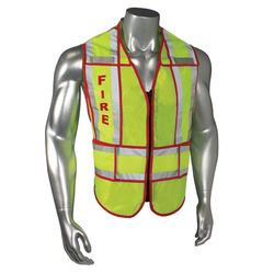 2XL-4XL GRN SPLT TRIM EMS VEST