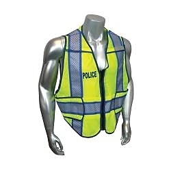 2XL-4XL HI-VIS GRN POLICE BREAKAWAY VEST