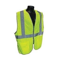 3XL HI-VIS GRN ZIPPER FRONT CLASS2 VEST