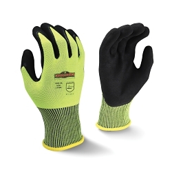 LG GRN POLY/LATEX KNIT DIP GLOVE