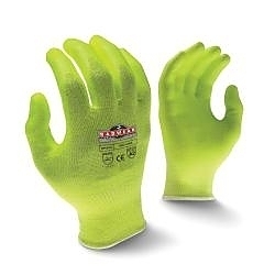 LG HI-VIS YEL HPPE/PU DIP A2 GLOVE