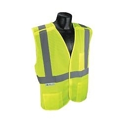 LG GRN CLASS2 MESH XBACK BREAKAWAY VEST