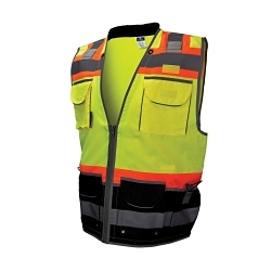 3XL GRN/BLK ENGINEER VEST w/CONTRAST