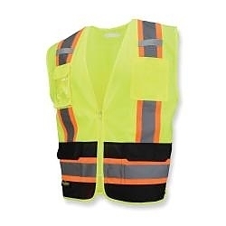 MD GRN/BLK CLASS2 VEST w/ CONTRAST