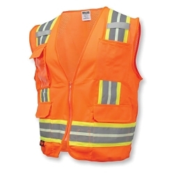 2XL ORG SURVEYOR GLOW-IN-THE-DARK VEST