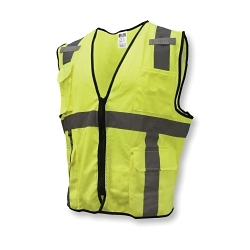2XL/3XL HI-VIS GRN ECON SURVEYOR VEST