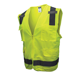 3XL HI-VIS GRN CLASS2 SURVEYOR VEST