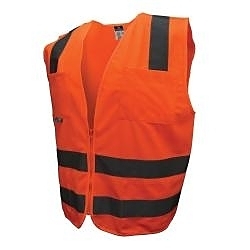5XL HI-VIS ORG STD CLASS2 SOLID VEST