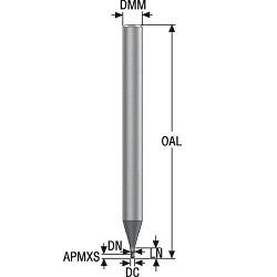 .30MM 2FL BN .024 RCH CARBIDE END MILL