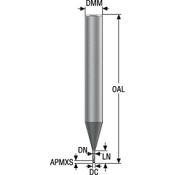 .80MM 2FL BN .098 RCH CARBIDE END MILL