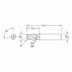 12MM 4FL CARB 3.00R TX JET END MILL