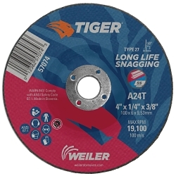 4X1/4 TIGER AO T27 GRIND A24T 3/8 AH