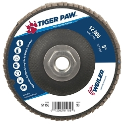5IN TIGER PAW FLAT 36Z 5/8-11 NUT