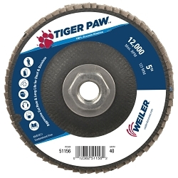 5IN TIGER PAW FLAT 40Z 5/8-11 NUT