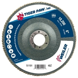 6IN TIGER PAW FLAT 40Z 7/8 AH