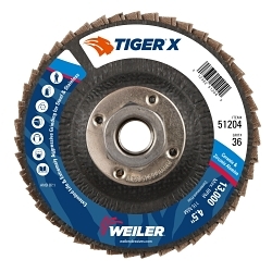 4-1/2 TIGER X CONICAL 36Z 5/8-11 NUT