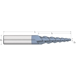600 1/4 3FL BALL 2DEG TAPR END MILL