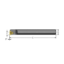 3/8 POSITIVE TRIANGLE STEEL BORING BAR