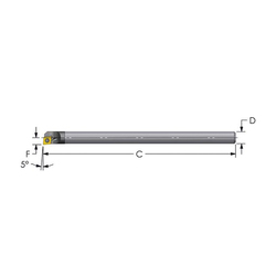 1/4 CARBIDE COOLANT THRU BORING BAR
