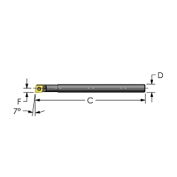 3/16x2-1/2 STEEL COOL THRU BORING BAR