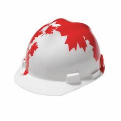 CAP V-GARD FAS-TRAC WH/RED MAPLE LEAF