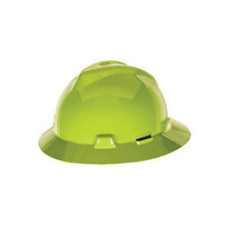 HAT V-GD STD HI-VIZ YEL GRN W/1-TOUCH