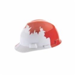 HAT V-GARD FAS-TRAC WHITE W/RED MAPLE