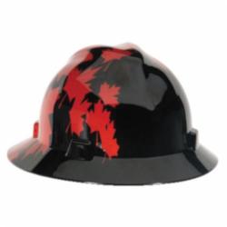 HAT V-GARD FAS-TRAC BLK/RED MAPLE LEAF