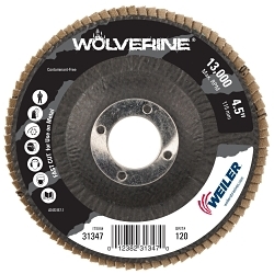 4-1/2 WOLVERINE CONICAL FLAP DISC