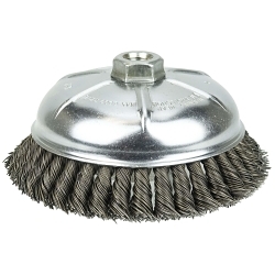 6IN WOLV KNOT CUP .025 STL 5/8-11 NUT
