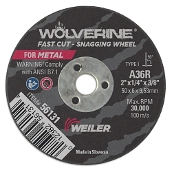 2X1/4 WOLVERINE SNAG WHEEL A36R