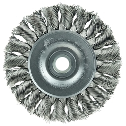 3IN STD KNOT WHEEL .020 SS 1/2-3/8 AH