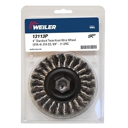 4IN TWIST WHEEL .014 SS 5/8-11 RET